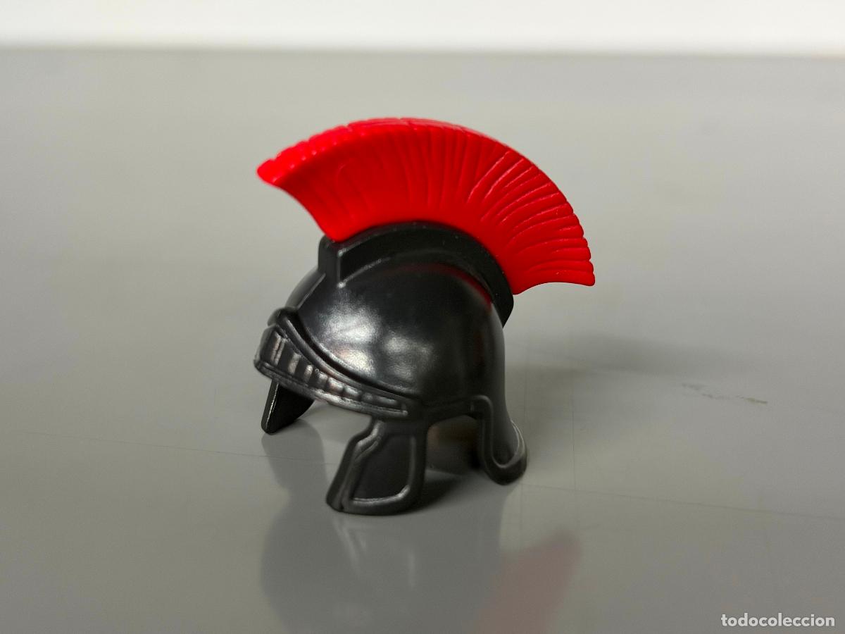 Playmobil: playmobil casco romano negro + penacho rojo cepillo