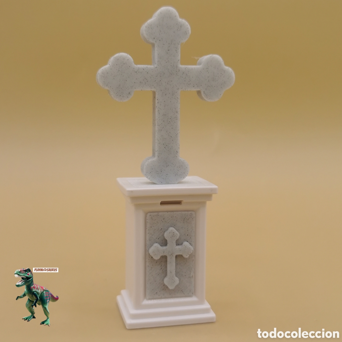 Playmobil: Playmobil columna con cruz lapida tumba cementerio templo iglesia estatua panteon sepultura castillo