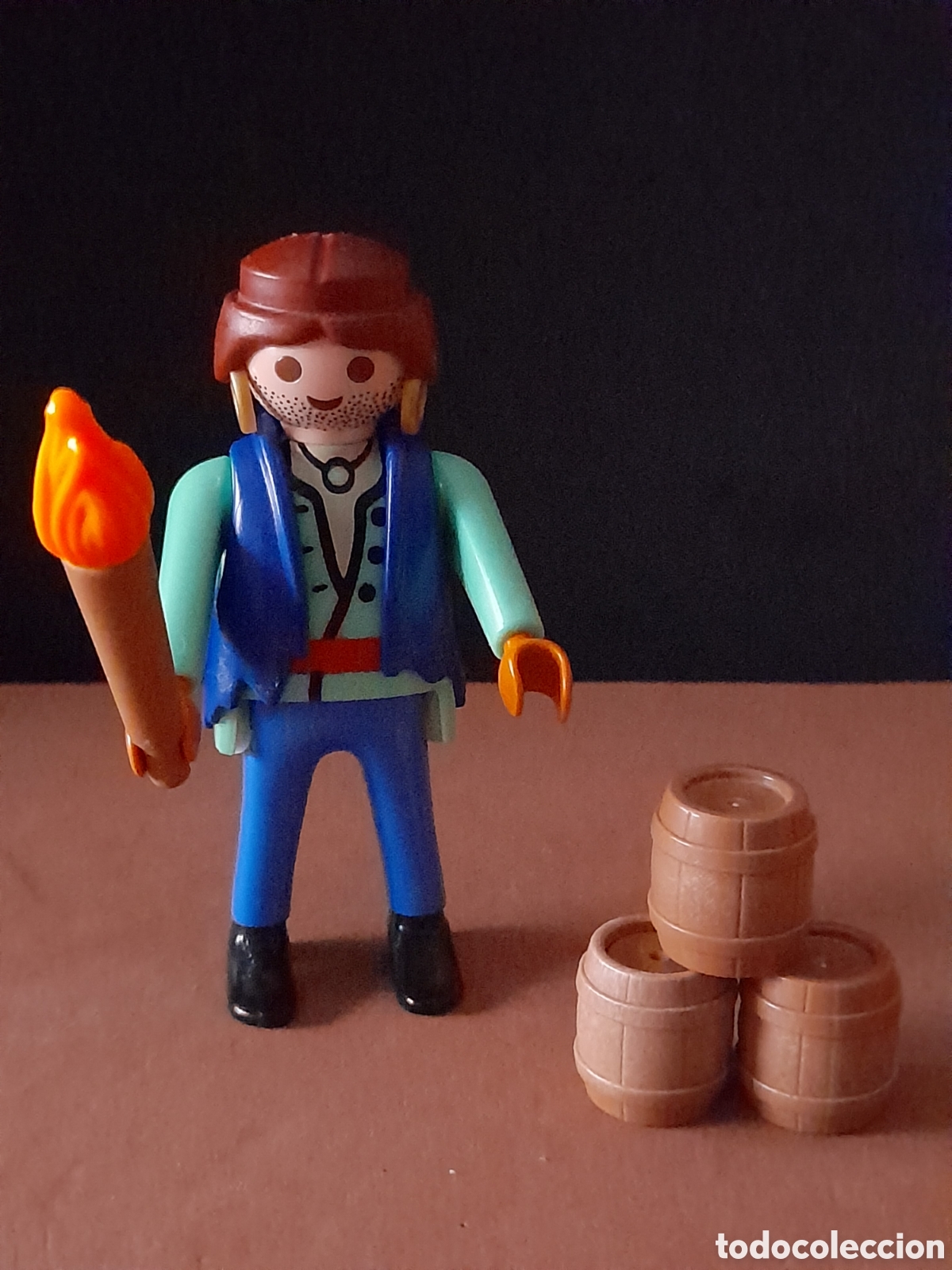 Playmobil: Playmobil figuras, pirata con barriles de p&oacute;lvora