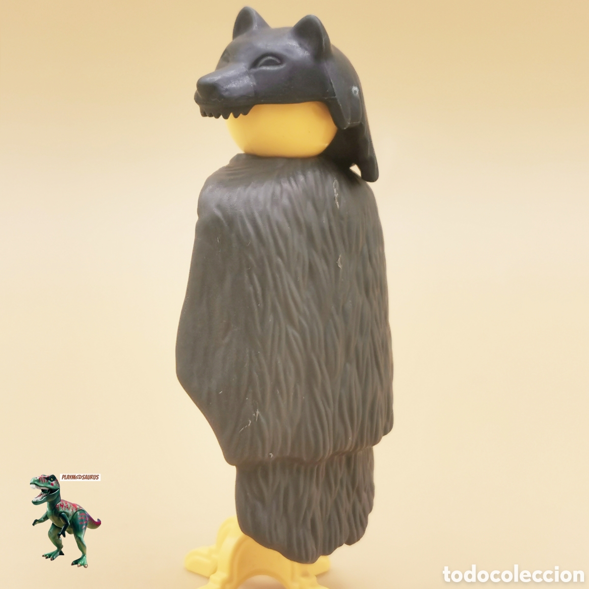 Playmobil: Playmobil conjunto cabeza y piel de lobo guerrero barbaro vikingo medieval simil 3151 3944 4433 4437