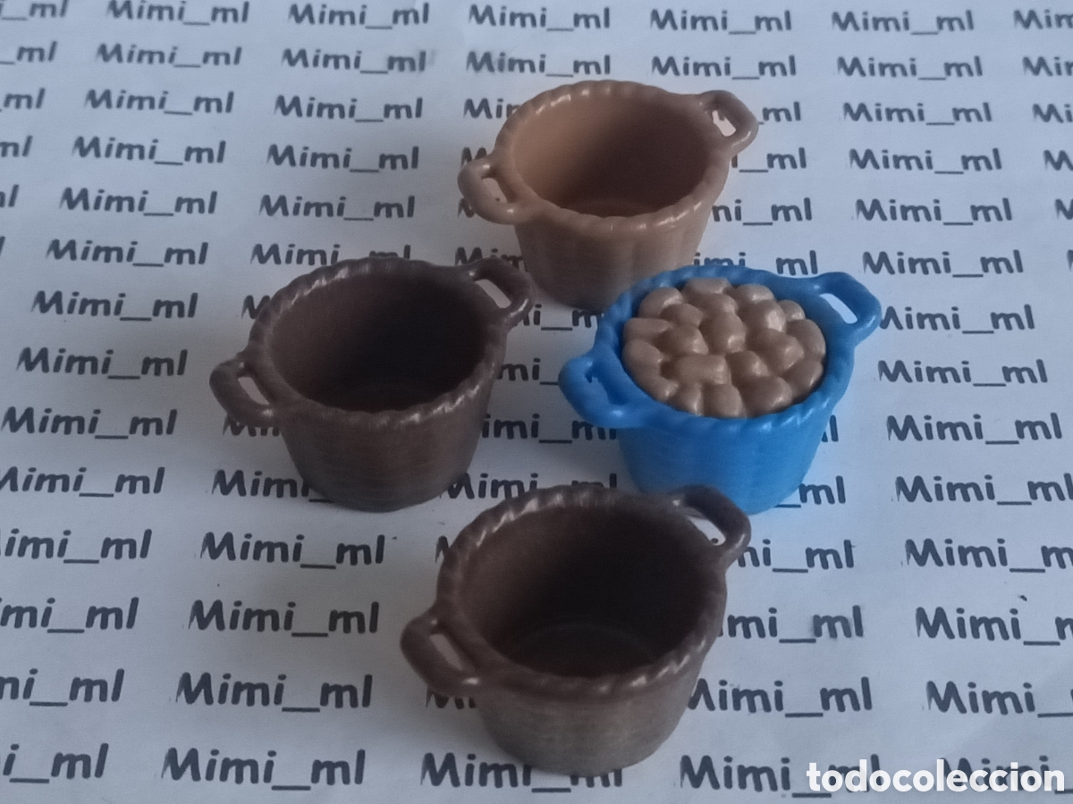 Playmobil: Playmobil 4 cestos mimbre canastos comida patatas