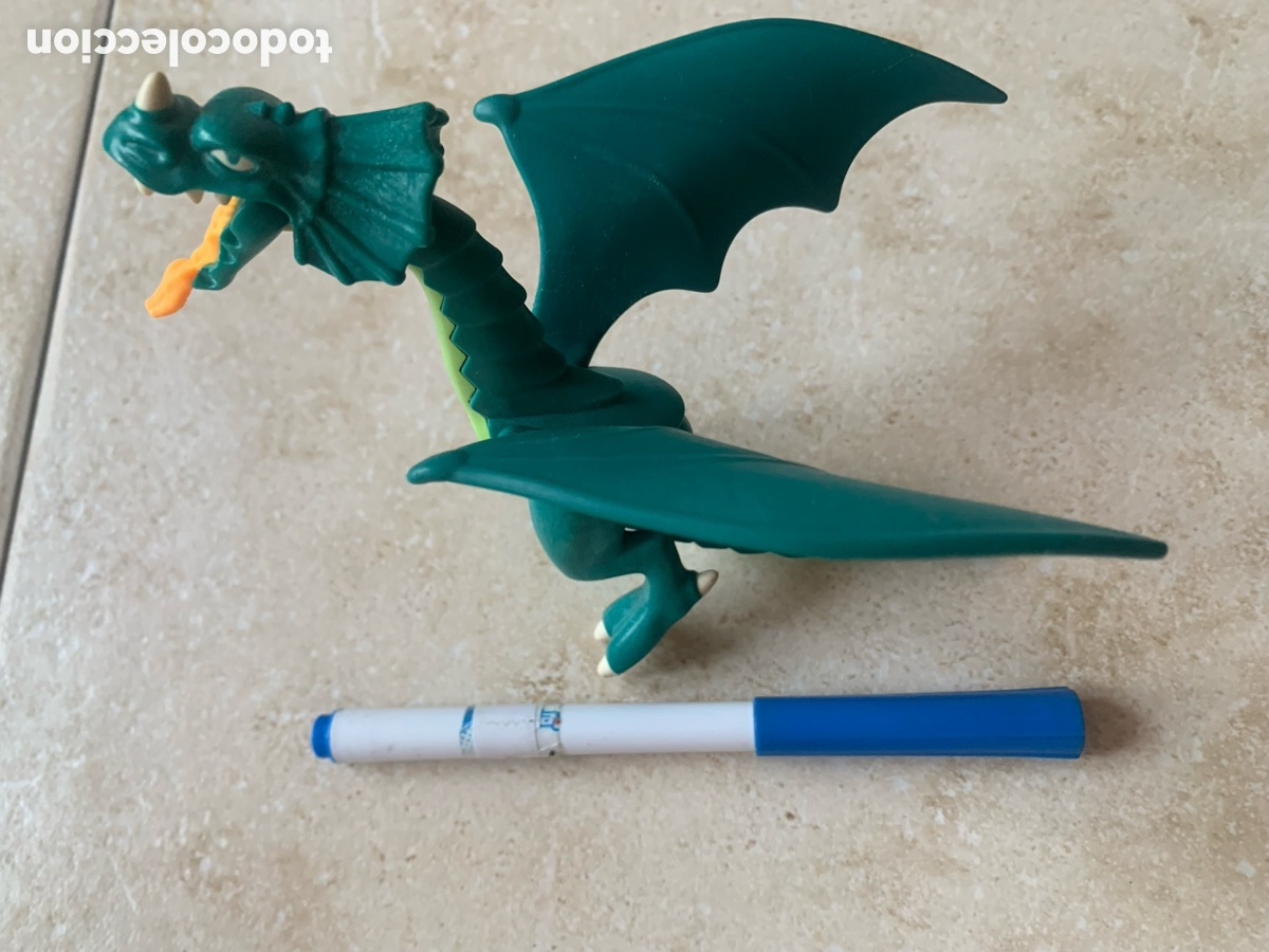 Playmobil: Dragon playmobil verde y amarillo lima peque&ntilde;o