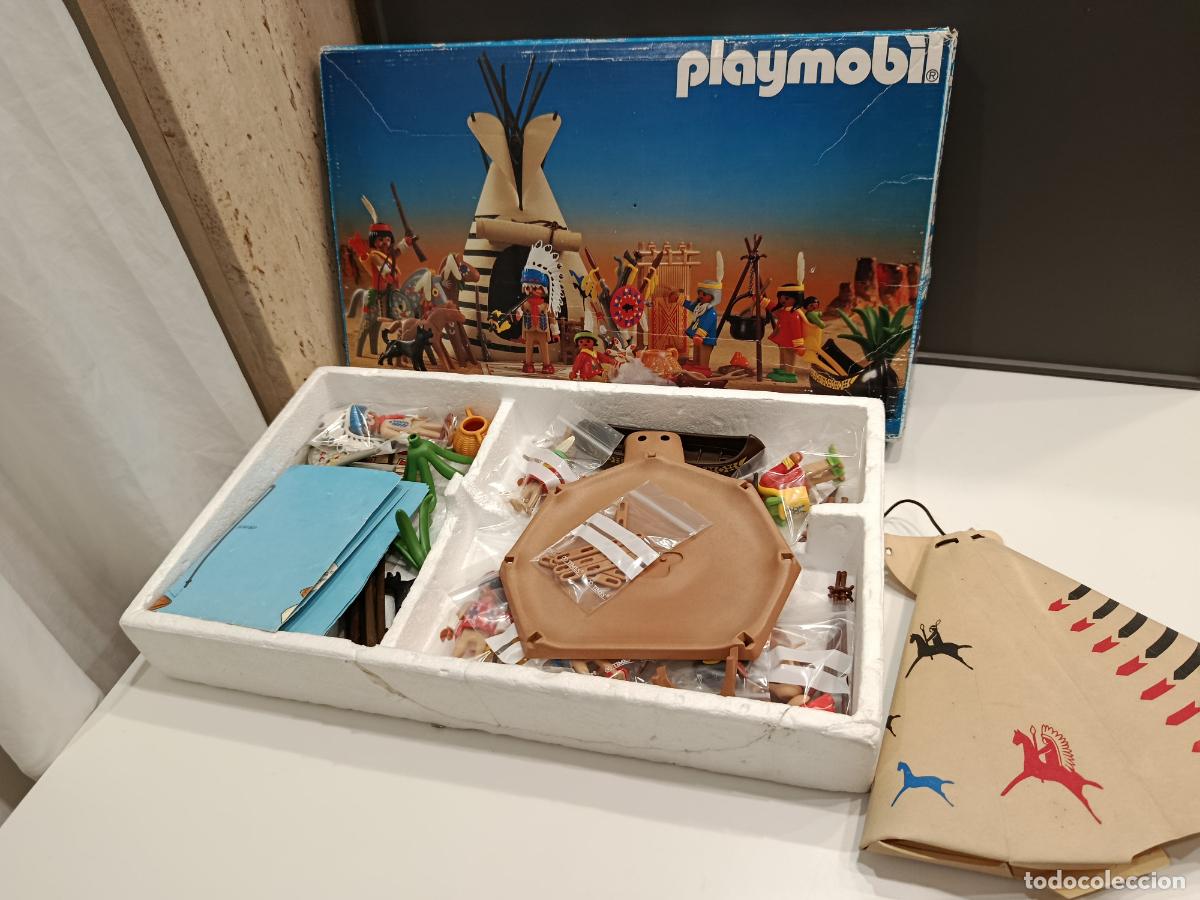Playmobil: CAMPAMENTO INDIO - PLAYMOBIL - Ref. 3733 - GEOBRA 1988 - COMPLETO EN CAJA ORIGINAL