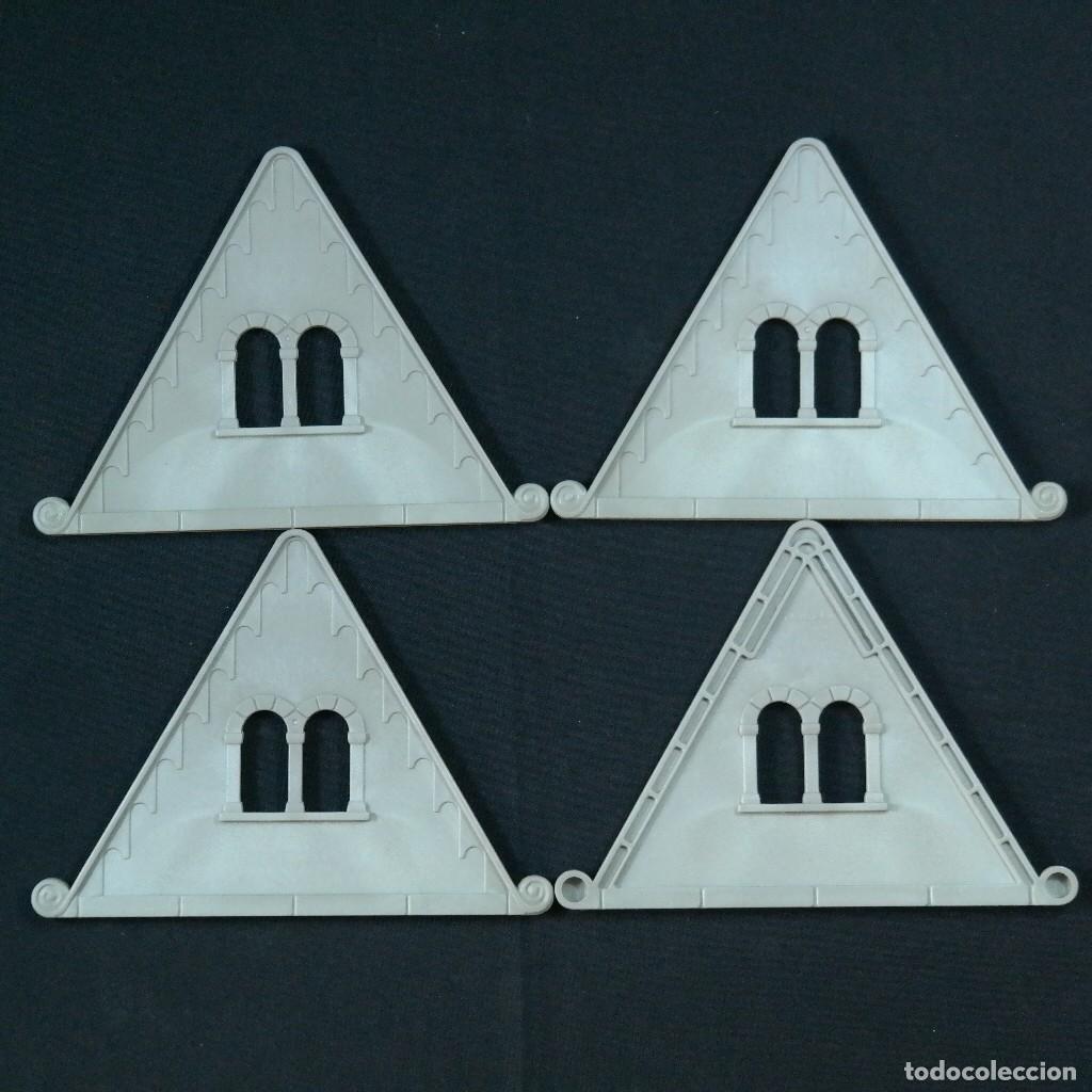 Playmobil: Playmobil 4 triangulos frentes grises steck ☼