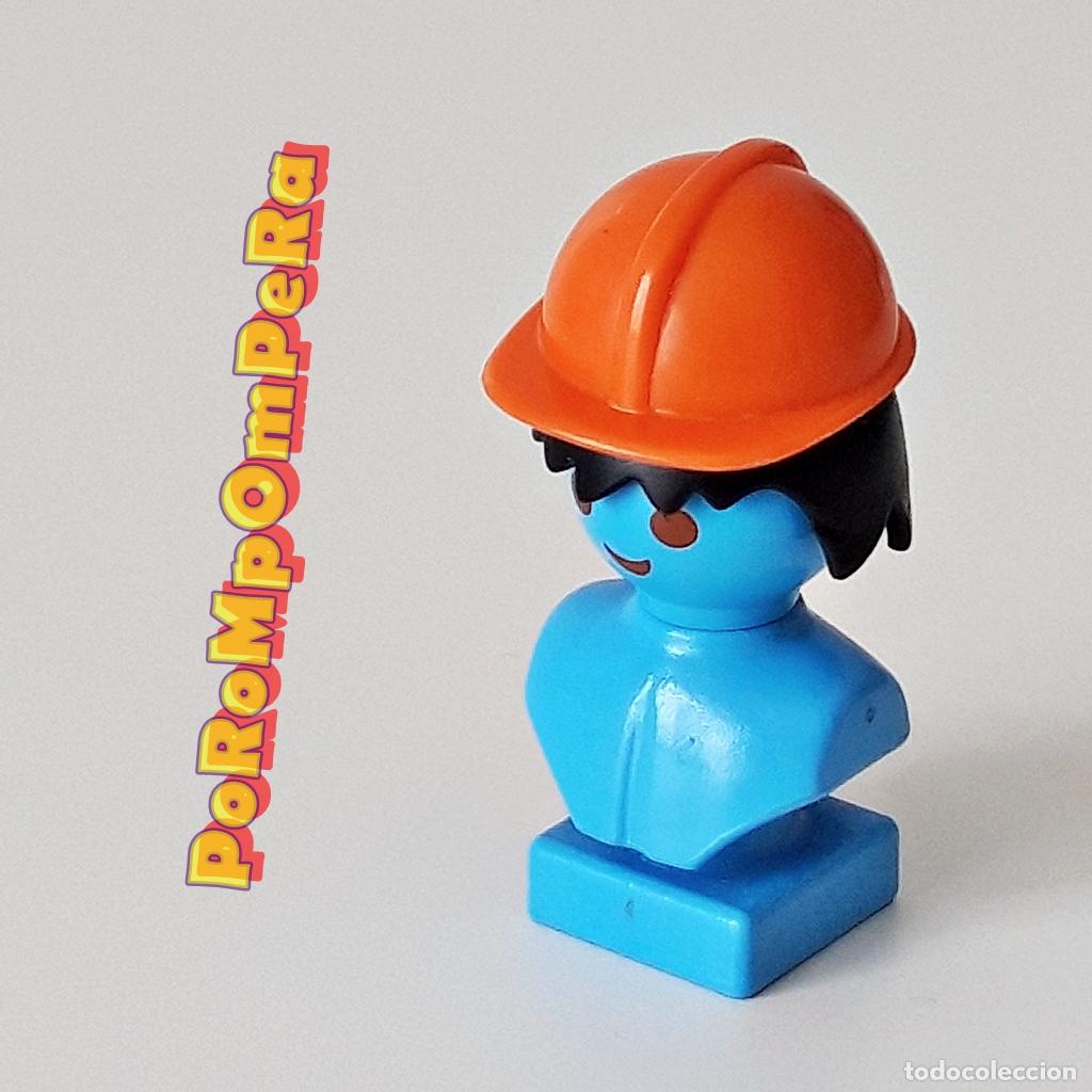 Playmobil: PLAYMOBIL CASCO NARANJA OBRERO 1&ordf; &Eacute;POCA OBRA CONSTRUCCI&Oacute;N GRUA - MUCHOS SETS DIFERENTES GR2