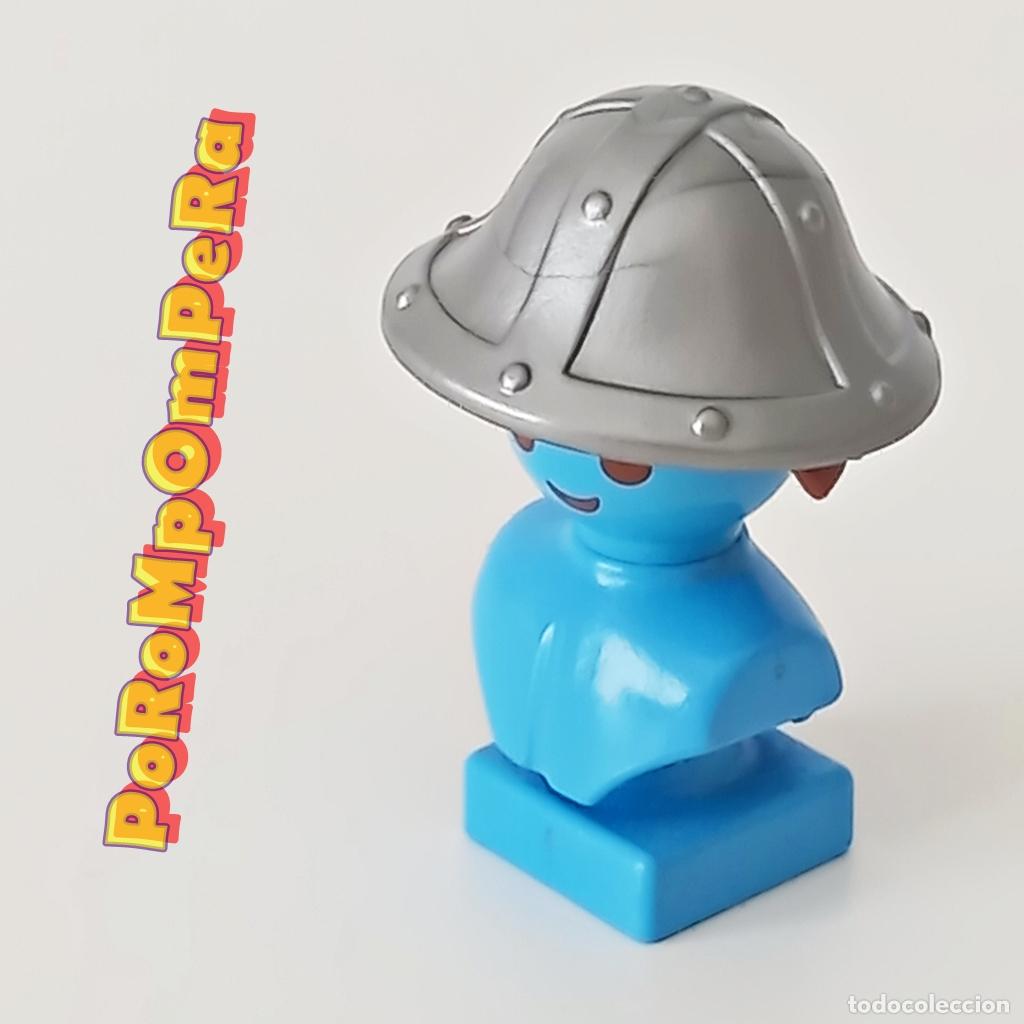 Playmobil: PLAYMOBIL CASCO ACAMPANADO GRIS PLATEADO 3030 3123 3125 3269 3319 3328 3665 + CABALLERO MEDIEVAL GR4