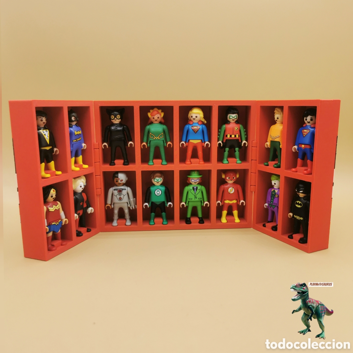 Playmobil: Playmobil coleccion completa Kinder sorpresa 2025 DC super heroes 16 figuras + expositor 3D