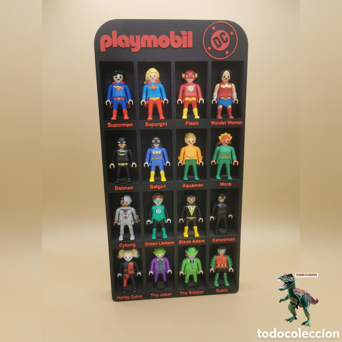 Playmobil: Playmobil coleccion completa Kinder sorpresa 2025 DC super heroes 16 figuras + expositor 3D