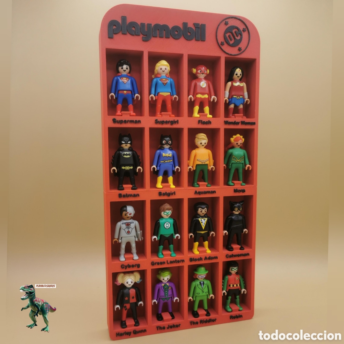 Playmobil: Playmobil coleccion completa Kinder sorpresa 2025 DC super heroes 16 figuras + expositor 3D