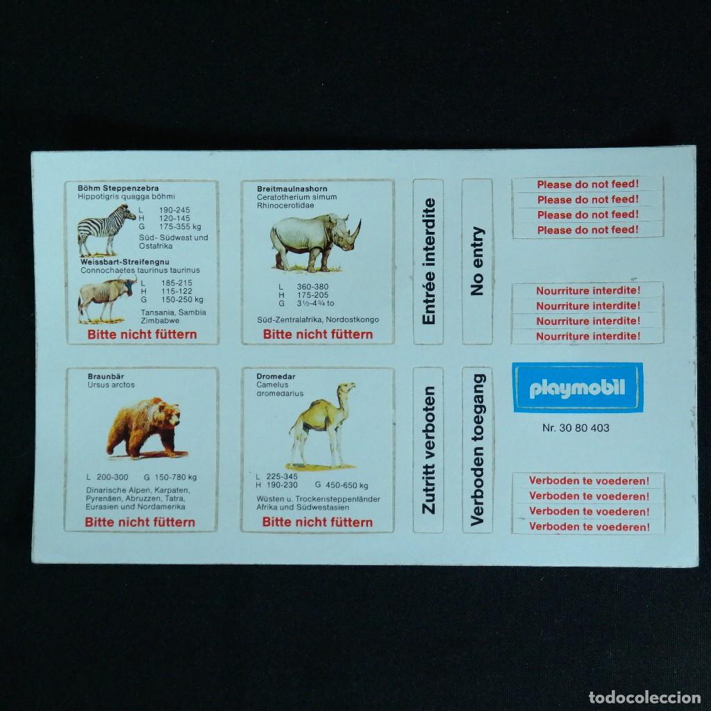 Playmobil: Playmobil calcomania de zoo de ref.3435 ☼