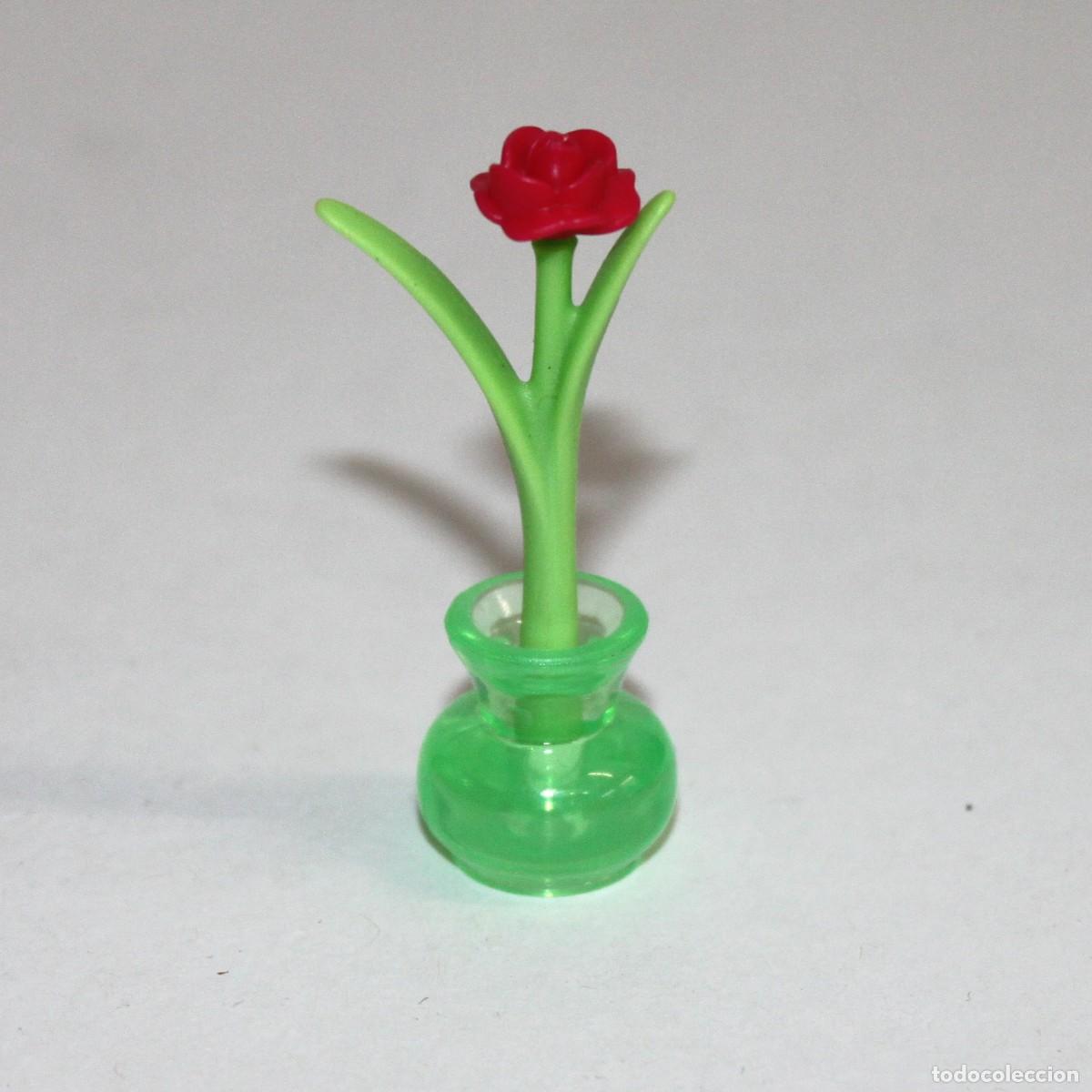 Playmobil: Playmobil Jarr&oacute;n color verde con rosa roja n2