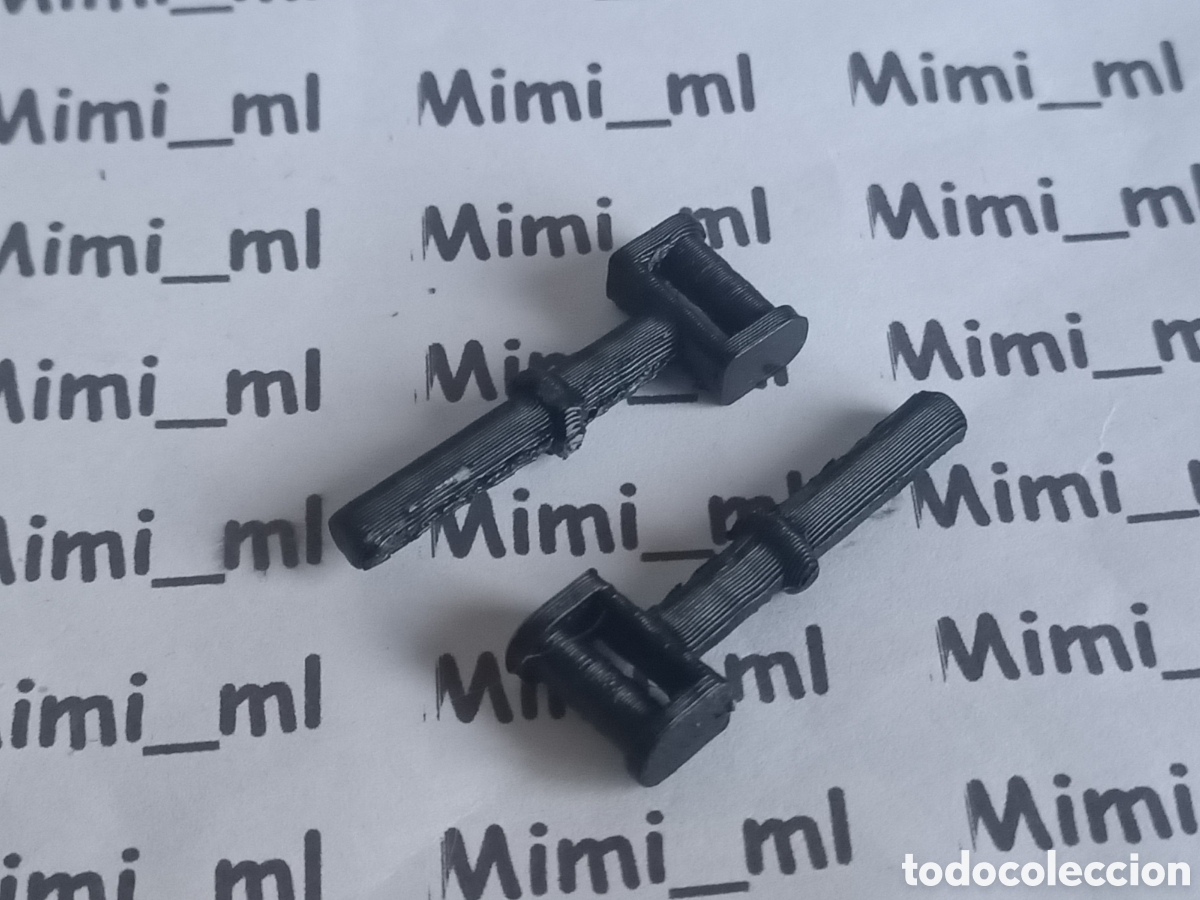 Playmobil: 2 soportes negros para c&aacute;mara televisi&oacute;n internacional tvi 3468 en impresi&oacute;n 3d para Playmobil