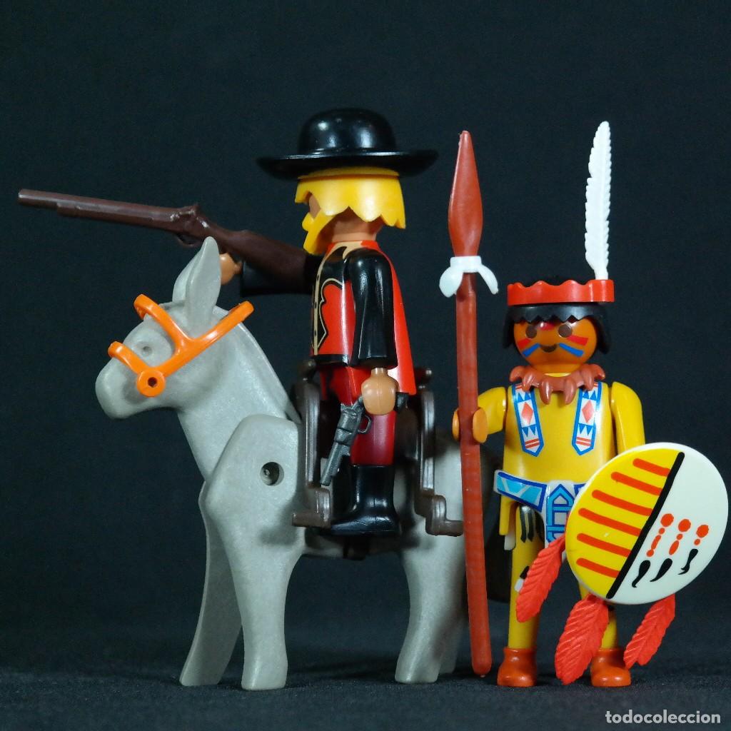 Playmobil: Playmobil vaquero con indio y burro ☼