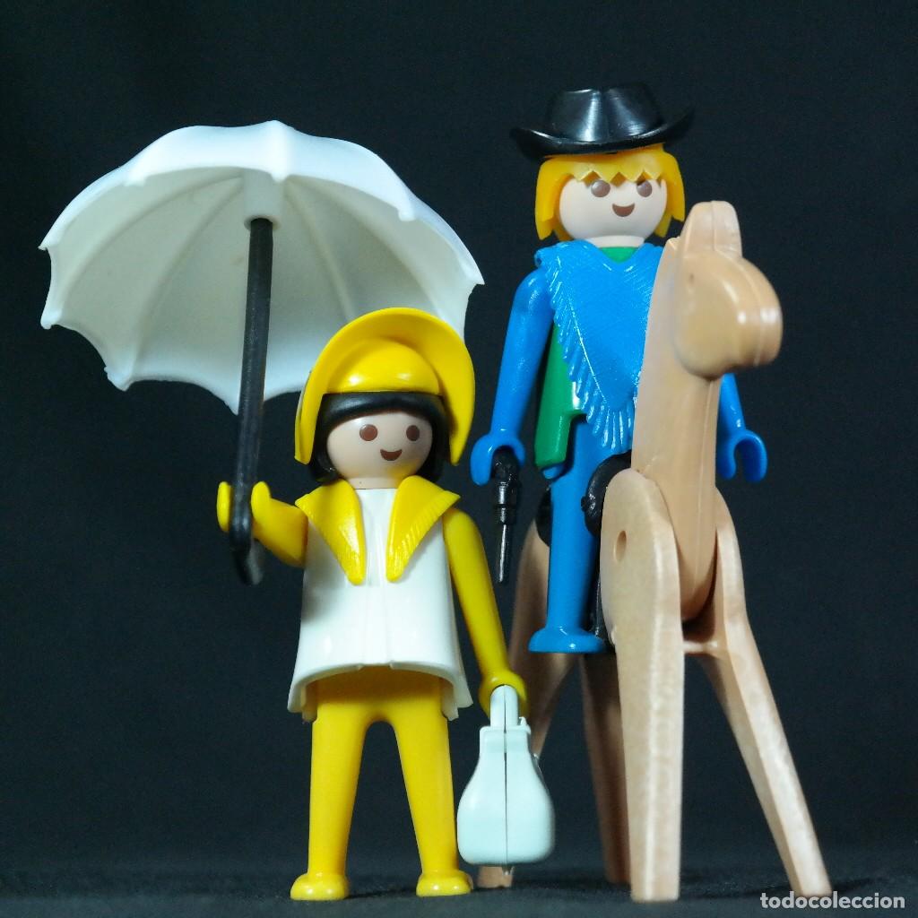 Playmobil: Playmobil vaquero con dama y caballo ☼