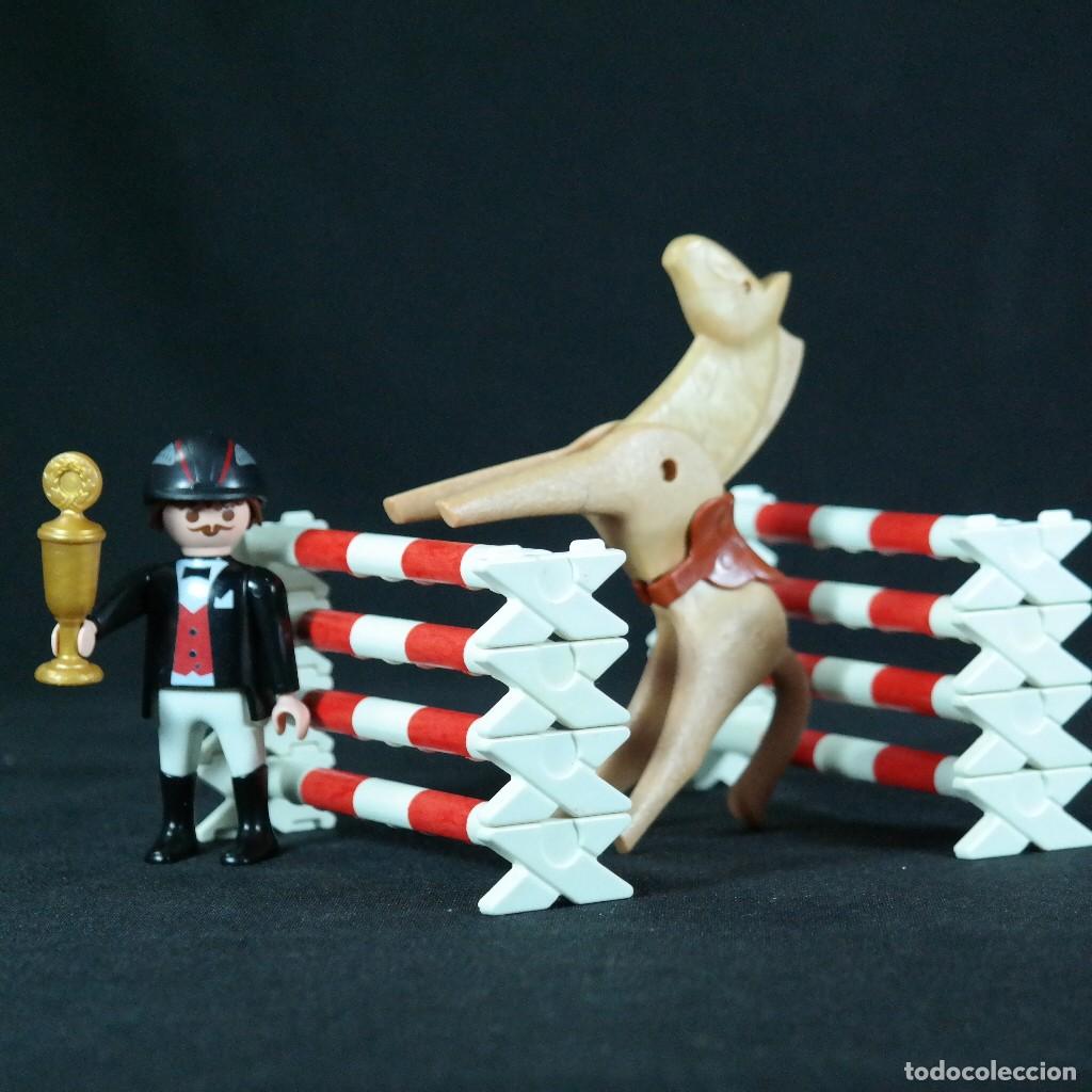 Playmobil: Playmobil jinete con vallas y caballo ☼