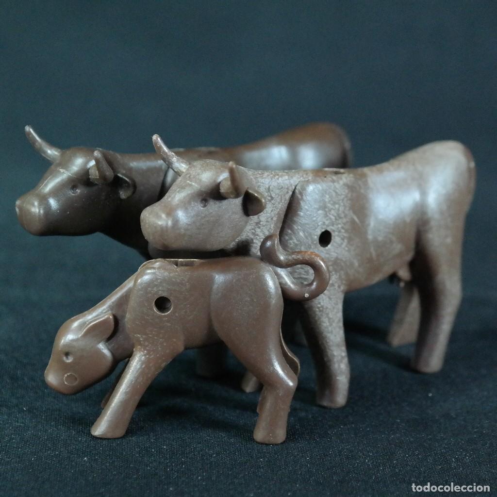 Playmobil: Playmobil dos vacas marrones con ternero ☼