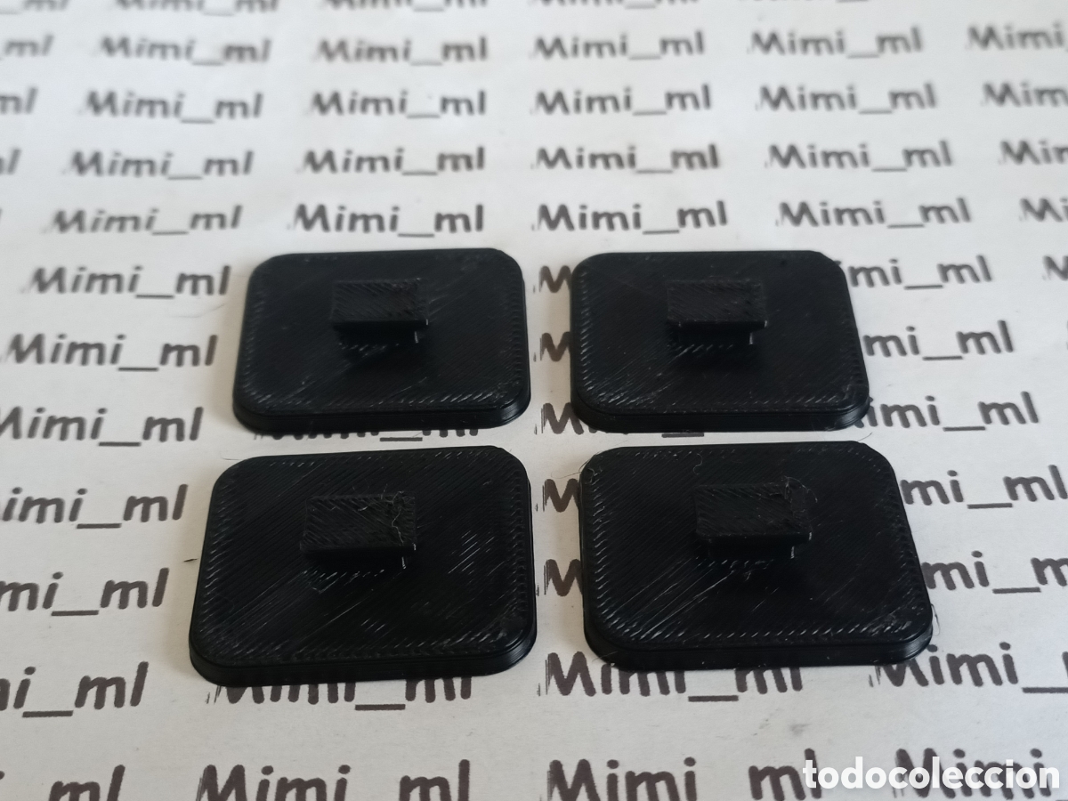 Playmobil: 4 bases negras en impresora 3d compatibles Playmobil peanas figuras