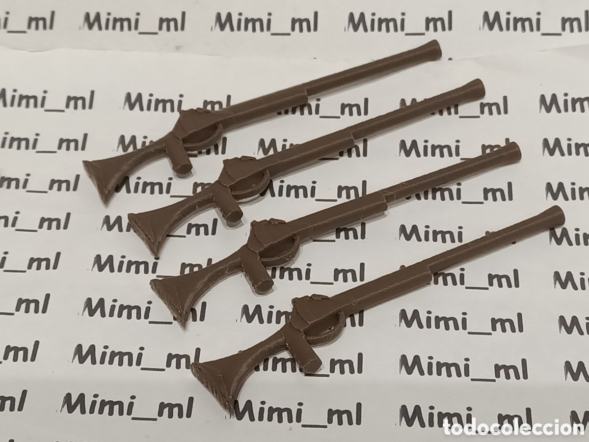 Playmobil: 4 espingardas &aacute;rabes en impresora 3d compatibles con Playmobil 3414 3415 escopeta armas