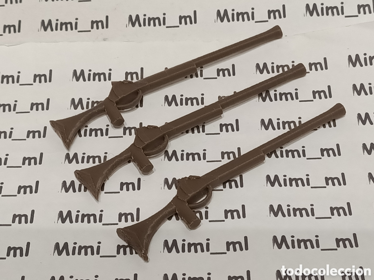 Playmobil: 3 espingardas &aacute;rabes en impresora 3d compatibles con Playmobil 3414 3415 escopeta armas