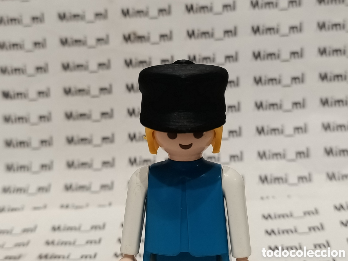 Playmobil: 2 gorras negras maquinista tren 4005 en impresora 3d compatibles con Playmobil western oeste