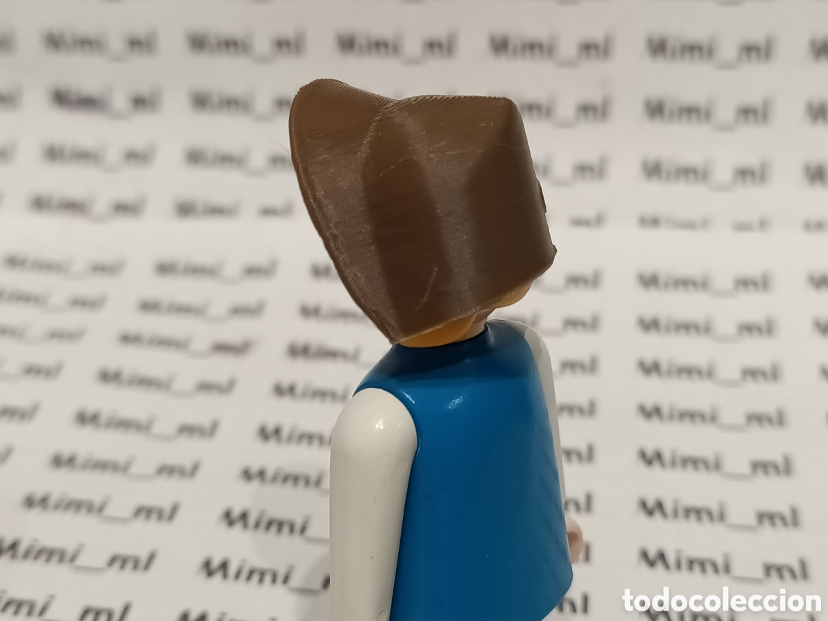 Playmobil: Gorro marr&oacute;n mujer western oeste en impresora 3d compatible Playmobil serie rosa pamela