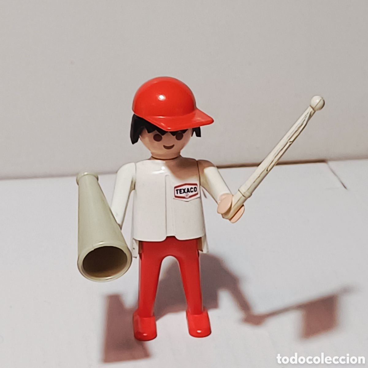 Playmobil: Figura playmobil mecanico pelo negro carrera kart texaco ref. 3523