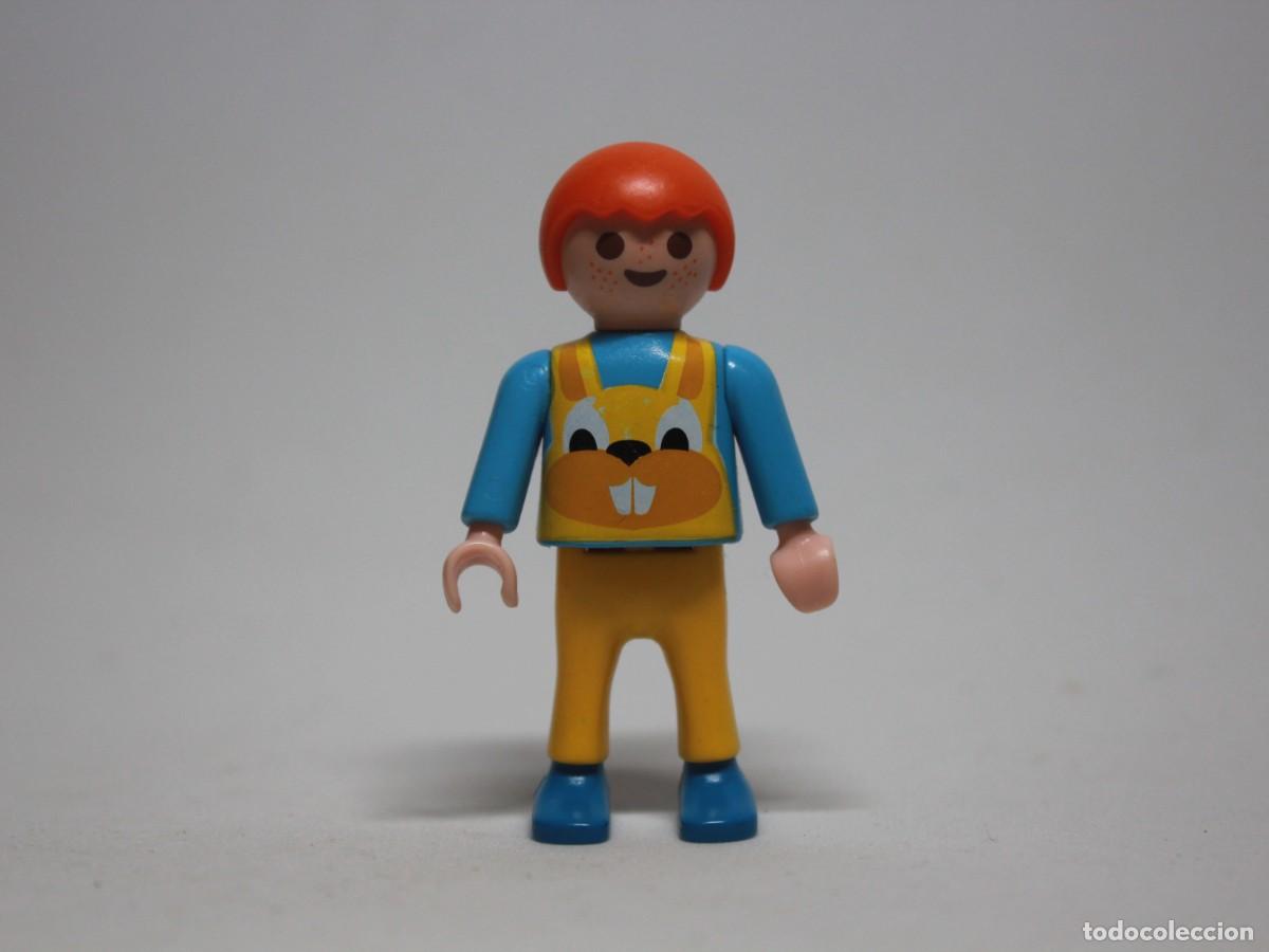 Playmobil: Ni&ntilde;o Playmobil camiseta conejo tirantes amarillo a&ntilde;o 1995