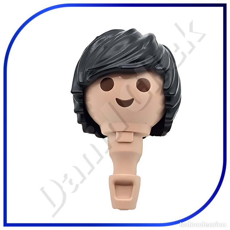 Playmobil: PLAYMOBIL CABEZA CON PELO NEGRO