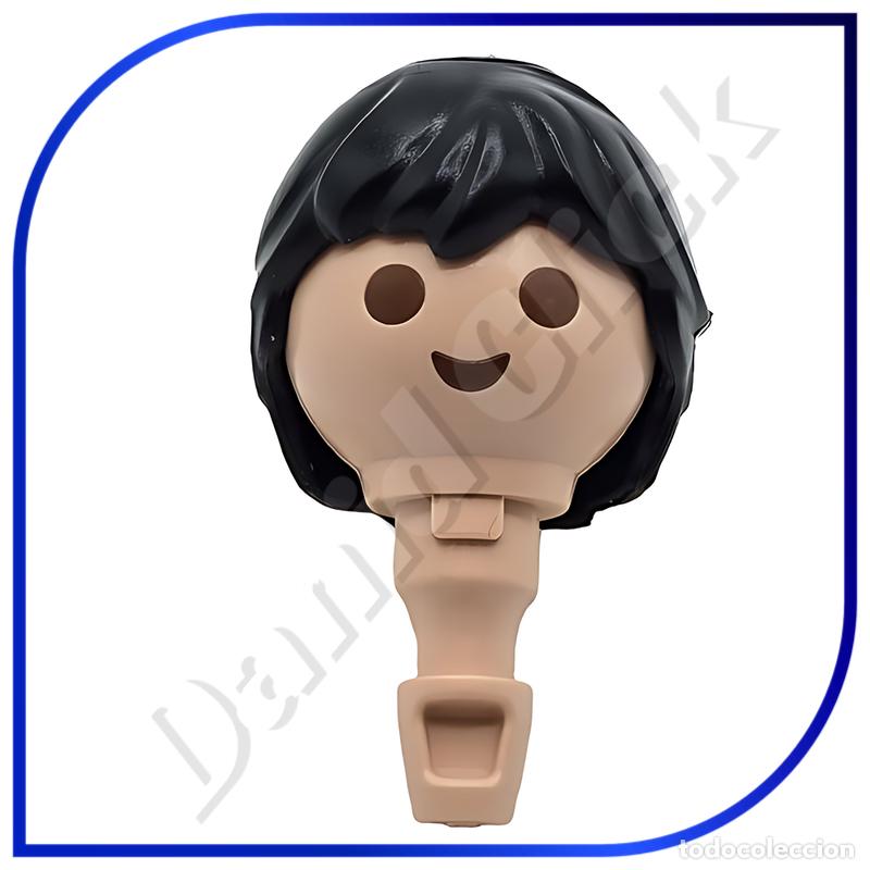 Playmobil: PLAYMOBIL CABEZA CON PELO NEGRO