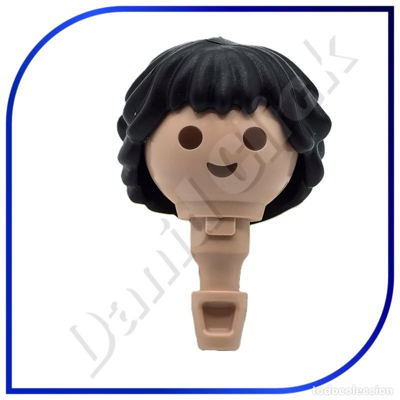 Playmobil: PLAYMOBIL CABEZA CON PELO NEGRO