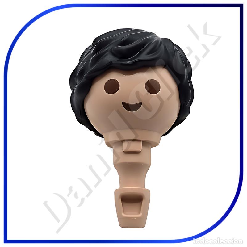 Playmobil: PLAYMOBIL CABEZA CON PELO NEGRO