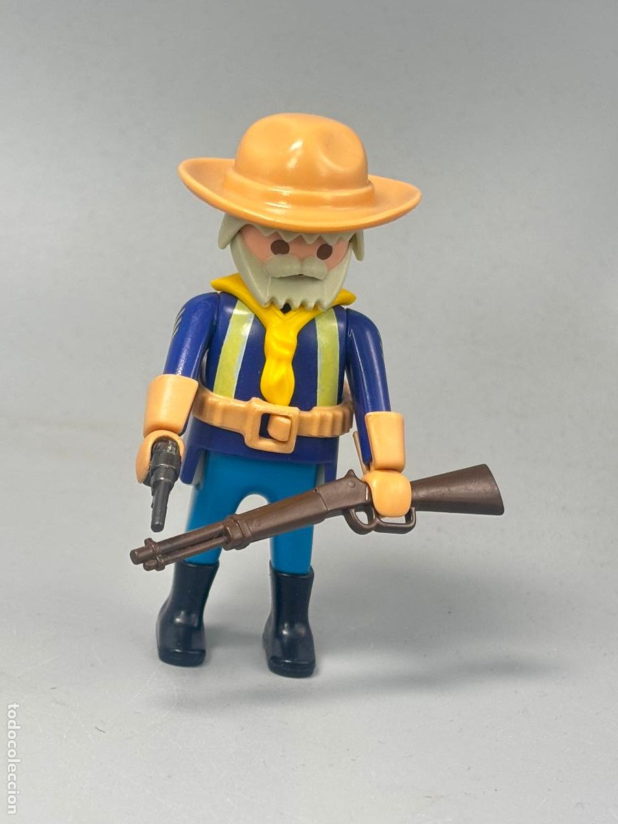 Playmobil: PLAYMOBIL figura soldado nordista con rifle caballeria fuerte oeste