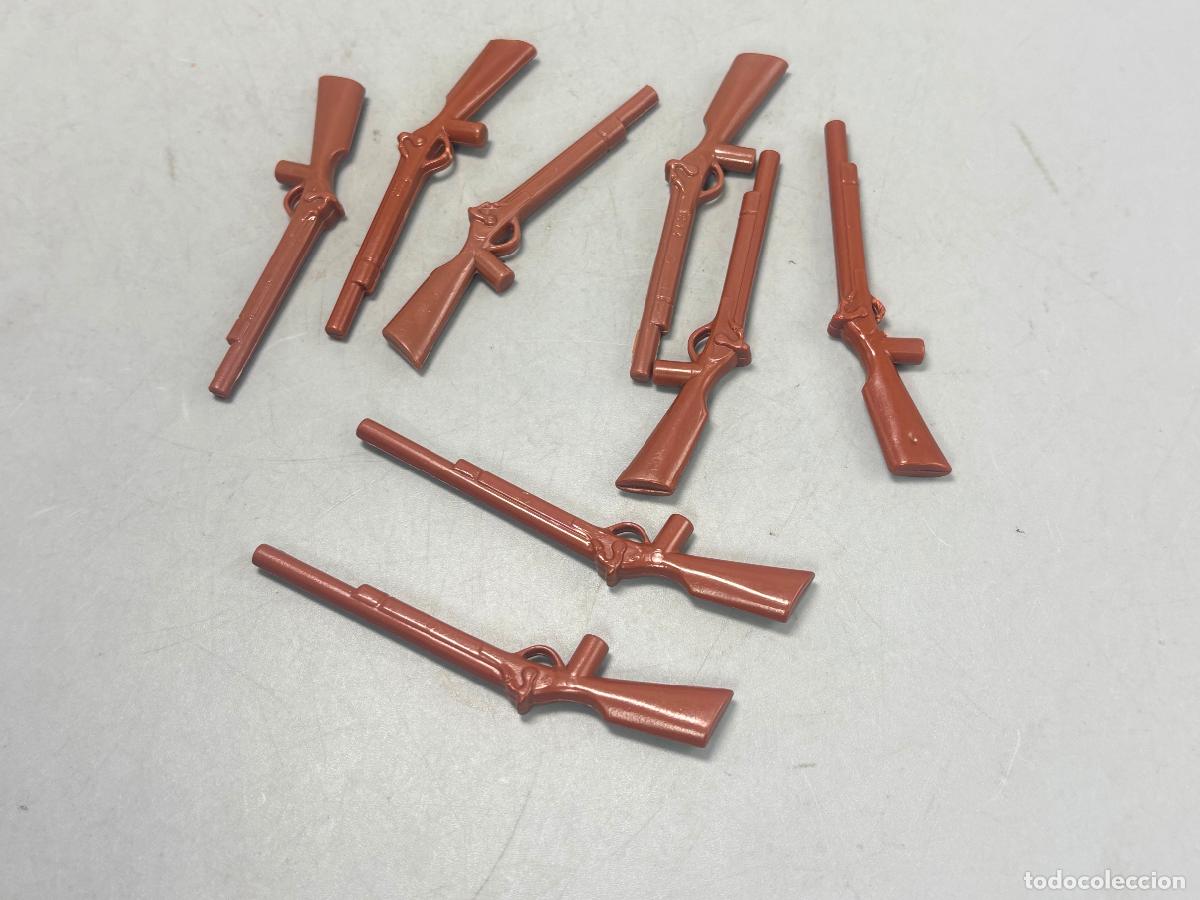 Playmobil: Playmobil lote rifle ca&ntilde;&oacute;n largo marr&oacute;n vaquero oeste
