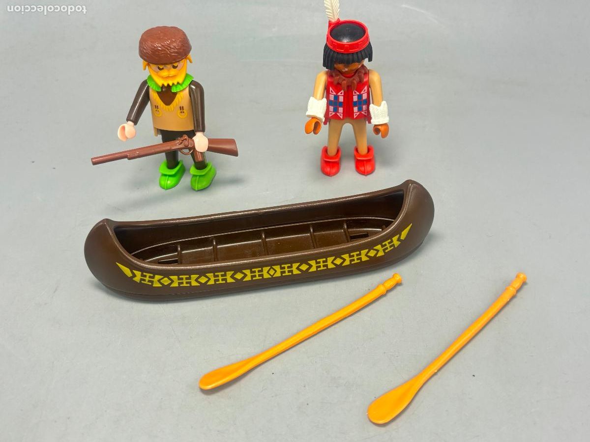Playmobil: Playmobil 3397 trampero indio y canoa india con remos