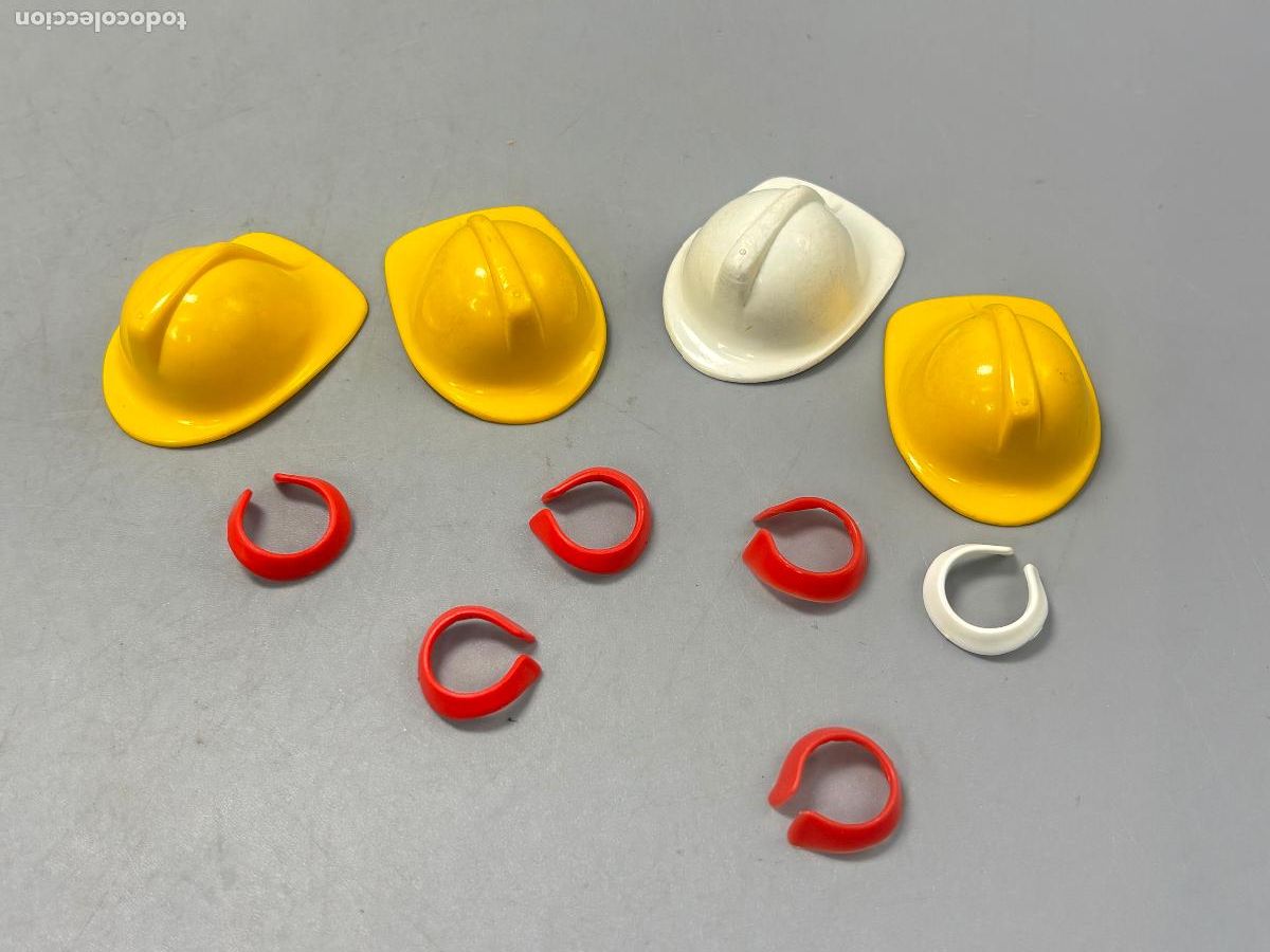Playmobil: Playmobil lote caco bombero blanco amarillo con collar rojo