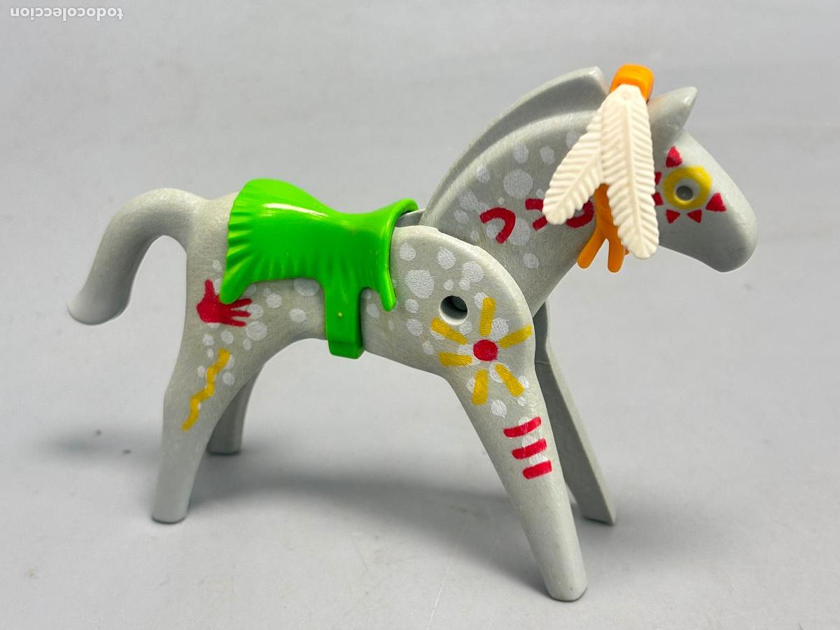 Playmobil: Playmobil caballo indio con silla y pluma