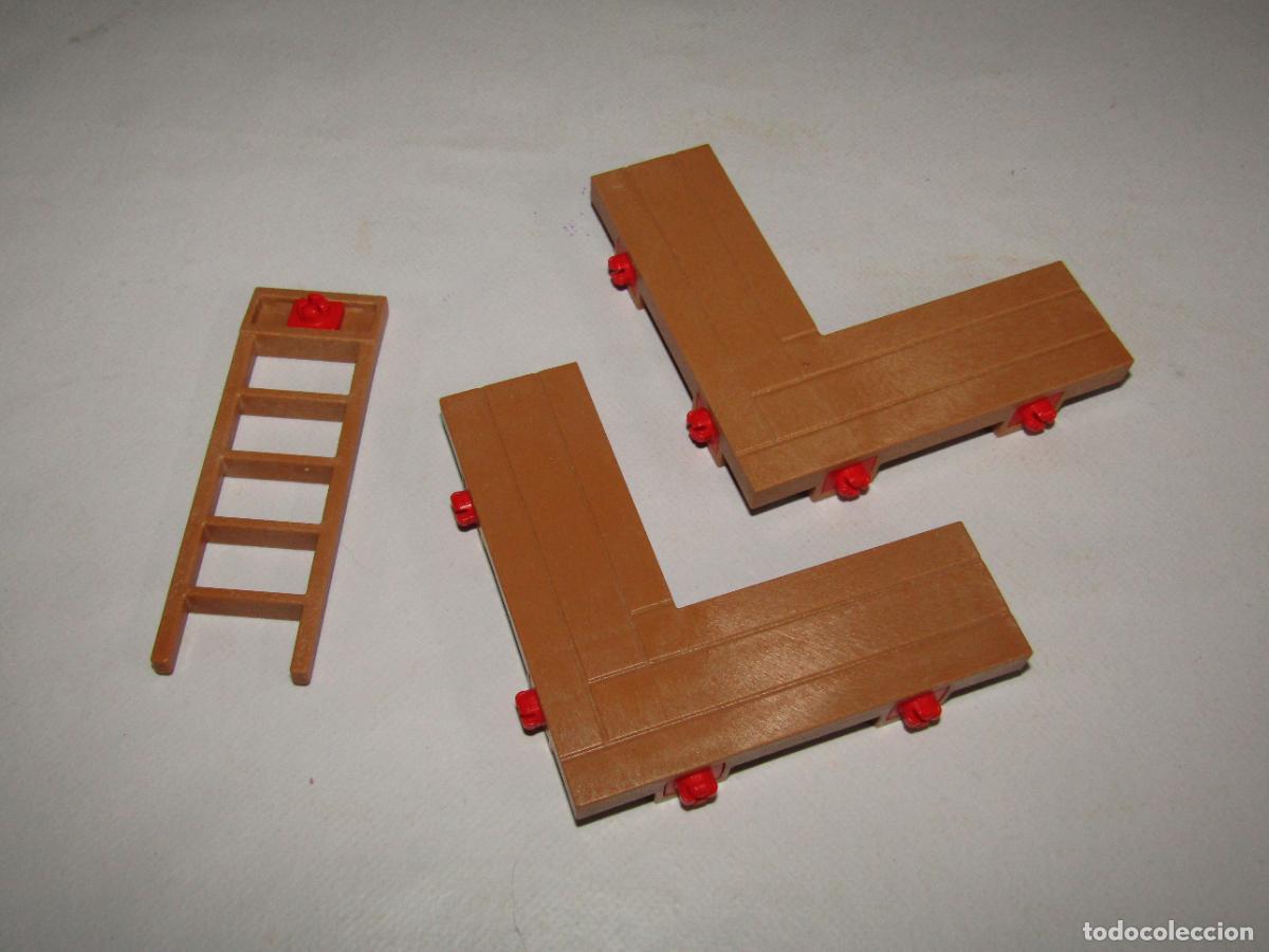 Playmobil: Pareja de Esquinas Suelo y Escalera del Fuerte Ref. 6427 - 5245 Serie Western de PLAYMOBIL