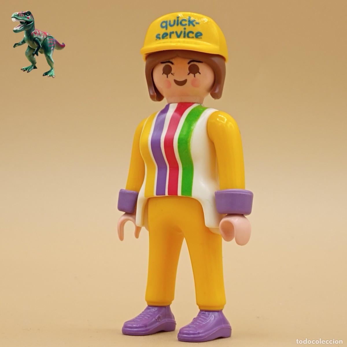 Playmobil: Playmobil figura mujer mecanica Quick Service estacion de servicio taller vuelta ciclista 3090 3615