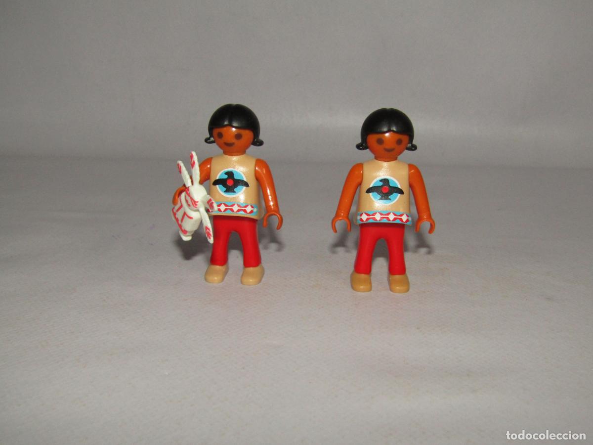 Playmobil: Figuras de 2 NI&Ntilde;AS INDIAS Serie Western de PLAYMOBIL