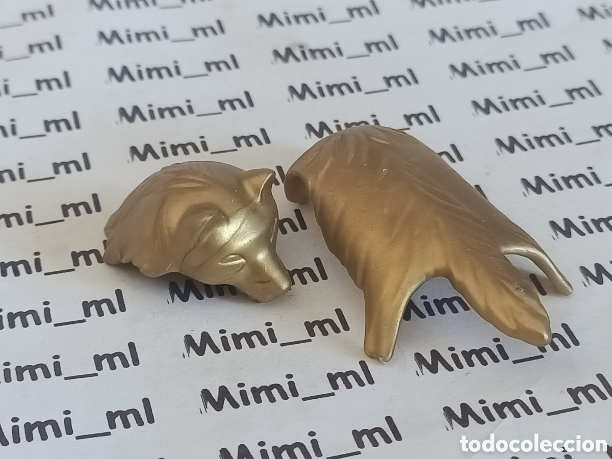 Playmobil: Playmobil capa dorada y casco lobo piel animales vikingo indio