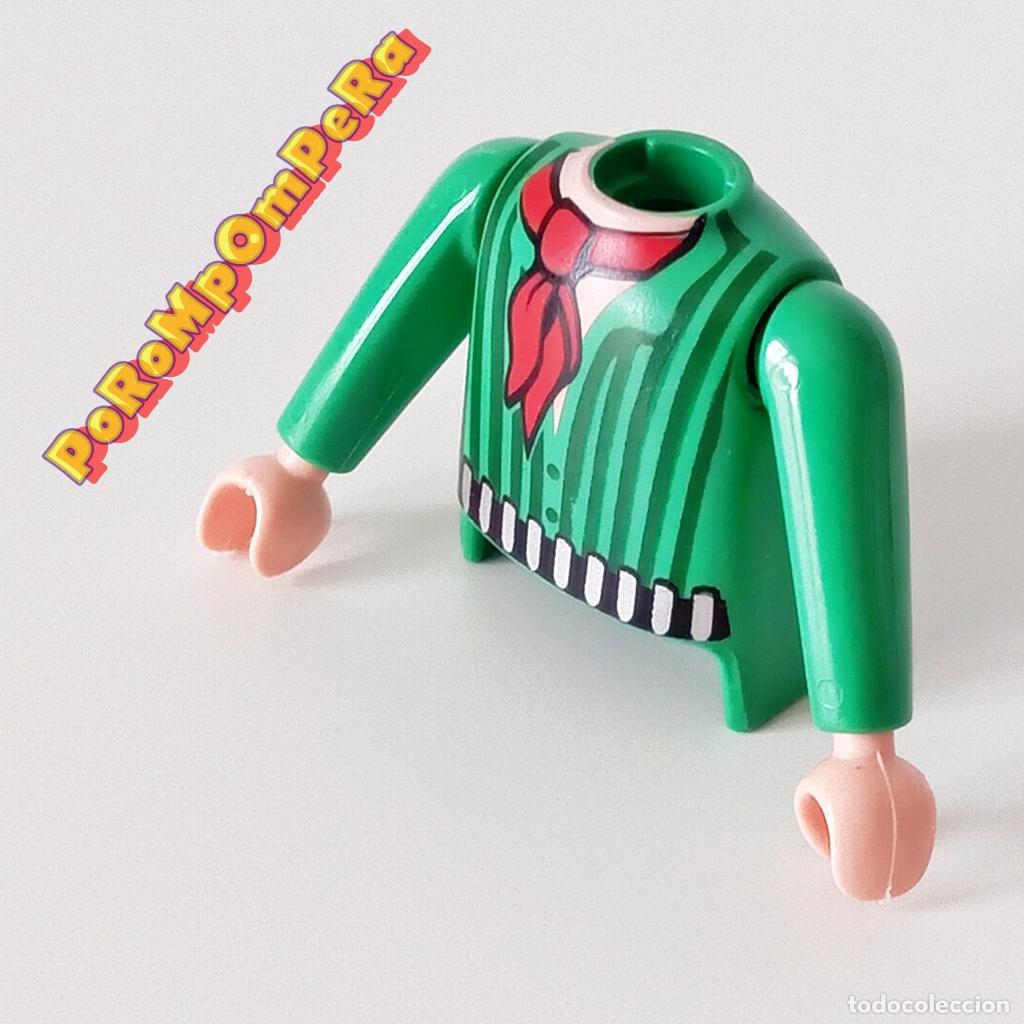 Playmobil: PLAYMOBIL TORSO VERDE RAYAS + BRAZOS A JUEGO CUSTOM/COMPLETAR VAQUERO OESTE TO7