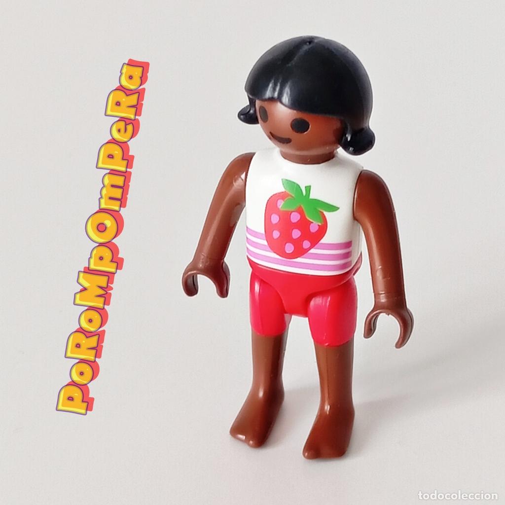 Playmobil: PLAYMOBIL FIGURA NI&Ntilde;A EN BA&Ntilde;ADOR 9424 70987 PISCINA PLAYA INFANTIL CUSTOM/COMPLETAR FB