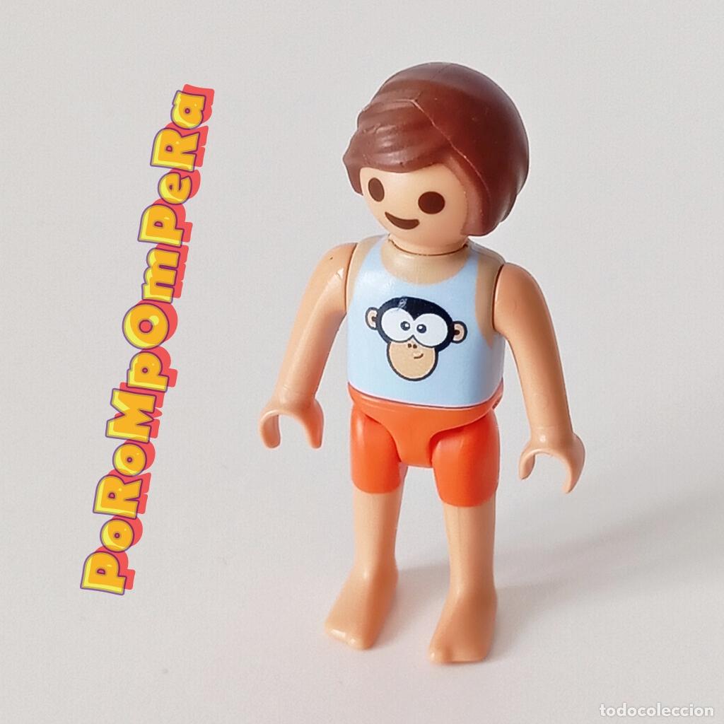 Playmobil: PLAYMOBIL FIGURA NI&Ntilde;A PANTAL&Oacute;N CORTO CAMISETA MONO PISCINA PLAYA INFANTIL CUSTOM/COMPLETAR FB