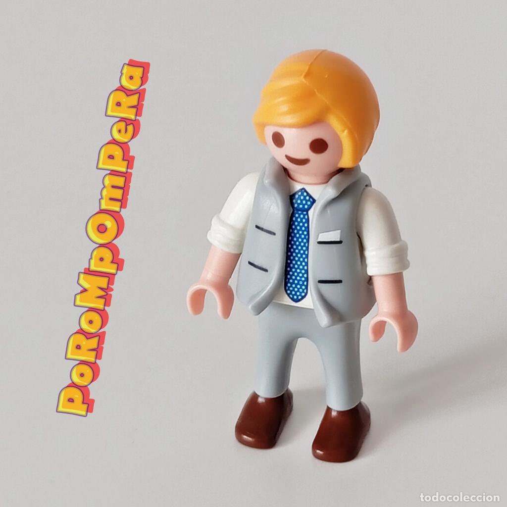 Playmobil: PLAYMOBIL FIGURA NI&Ntilde;O CON CHAQUETA Y CORBATA CUSTOM/COMPLETAR INFANTIL BODA CELEBRACI&Oacute;N FB