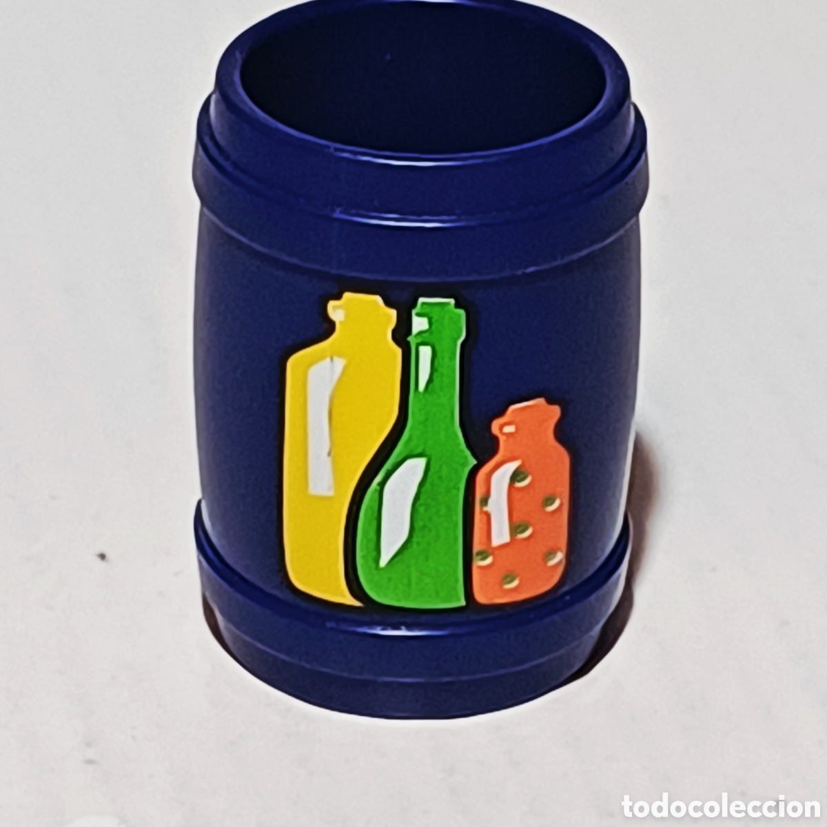 Playmobil: Pieza playmobil 1 2 3 123 barril azul reciclaje botellas vidrio
