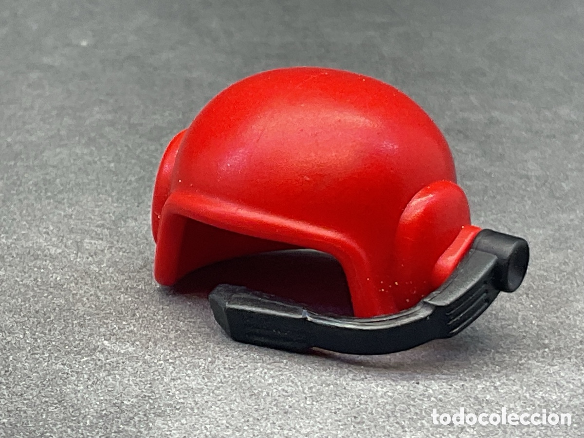 Playmobil: ACCESORIO PLAYMOBIL. CASCO COLOR ROJO CON MICRO. REF PILOTO.
