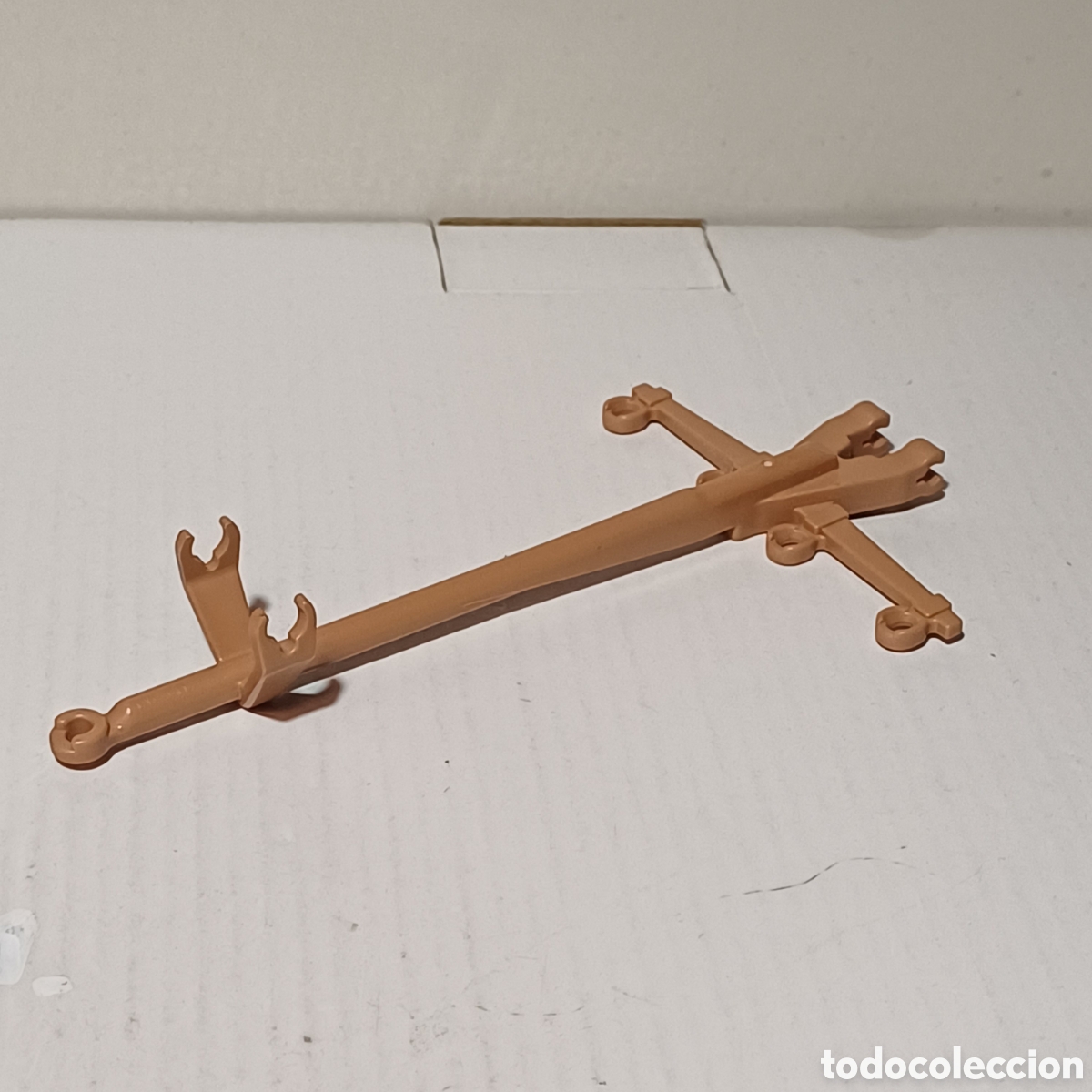 Playmobil: Pieza playmobil tiro caballos enganche carro oeste western marr&oacute;n claro