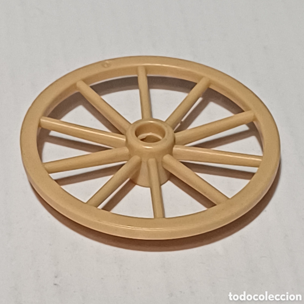 Playmobil: Pieza playmobil rueda carro carreta oeste western 5,5 cm diametro marron claro