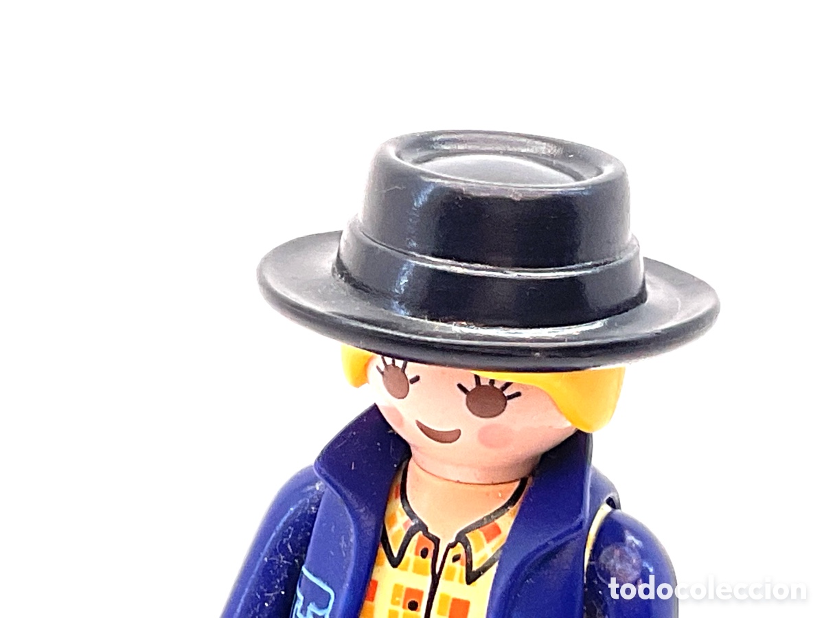 Playmobil: ACCESORIO PLAYMOBIL . SOMBRERO NEGRO. REF VAQUERO, FORAJIDO, COWBOY, OESTE