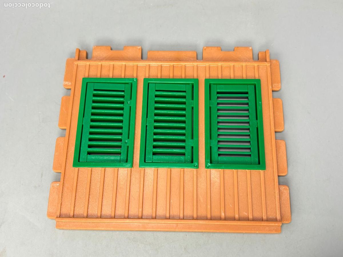 Playmobil: Playmobil pared ventana granja estaci&oacute;n tren rancho oeste